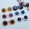 2021 children Cartoon Sunglasses glasses Sun flower ultraviolet-proof Jelly color Daisy baby lovely Sunglasses