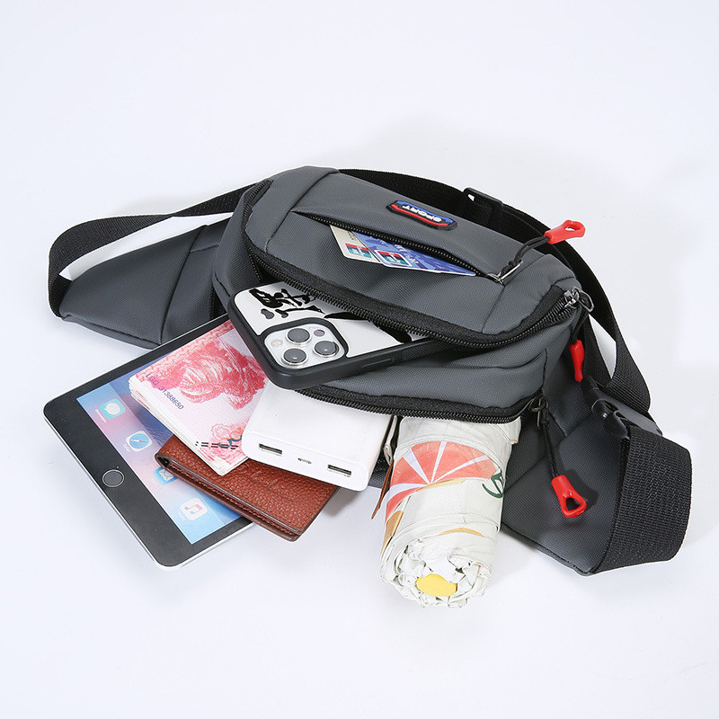 Nueva Membrana de cuero bolso de la cintura de los hombres casual simple gran capacidad cajero cambio bolsa de mensajero retro deportes bolsa de pecho