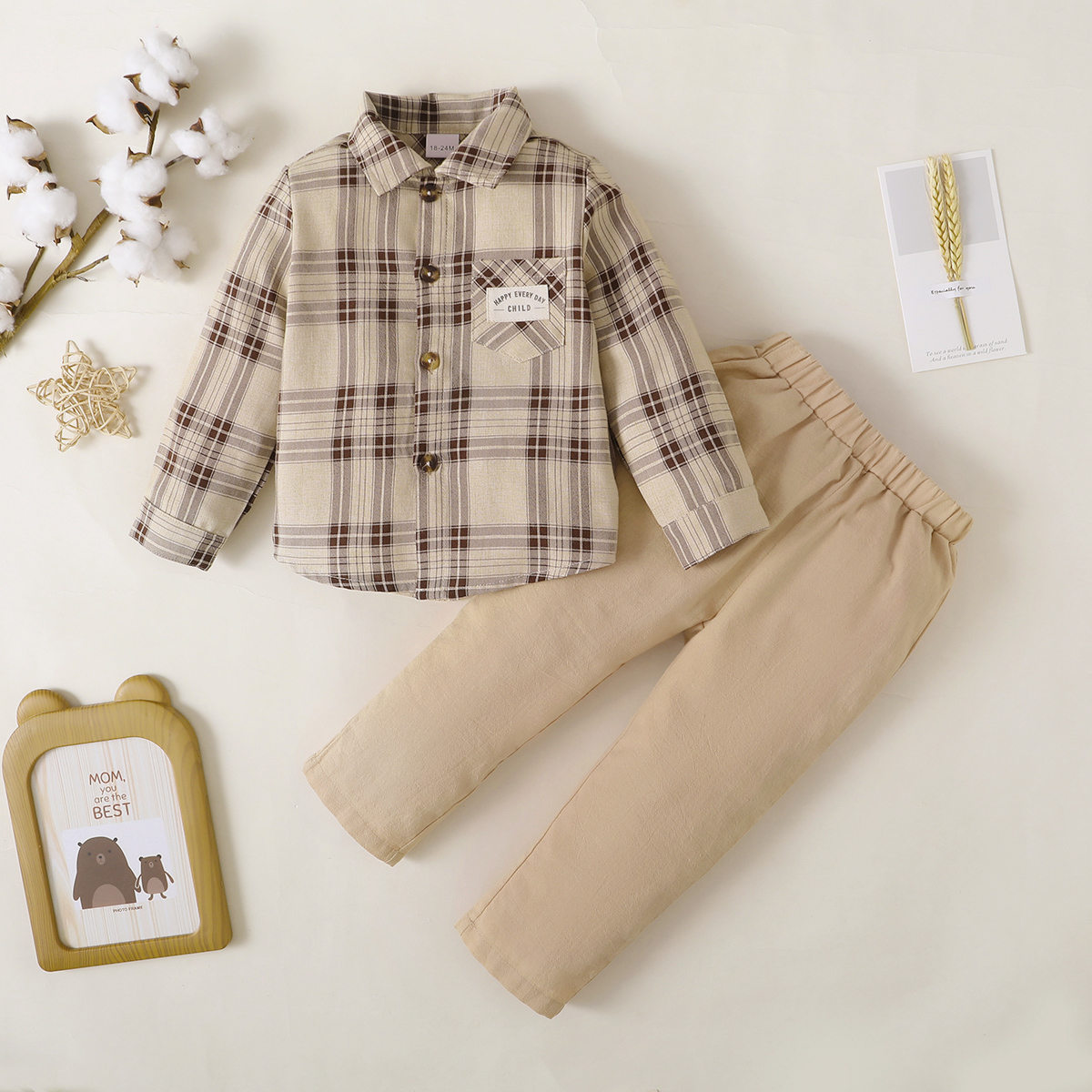 Nuovo set di camicie a quadretti per moda e tempo libero per bambini 2024_voghion.com
