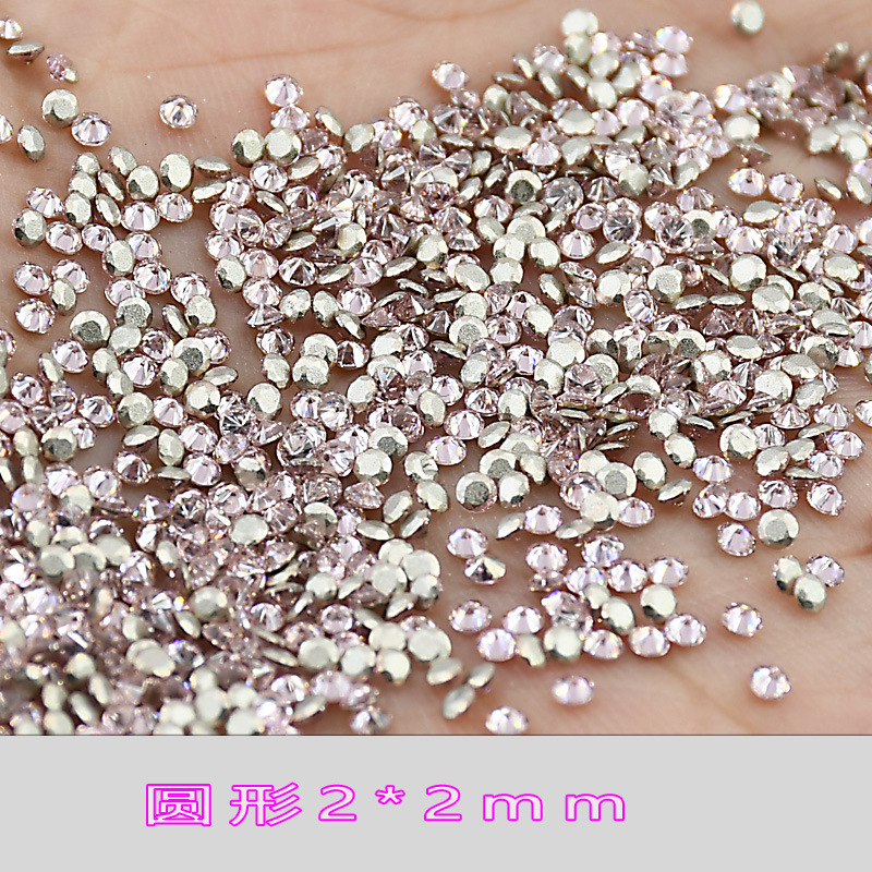 5A 라이트 핑크 지르콘 라운드 2*2mm 9*