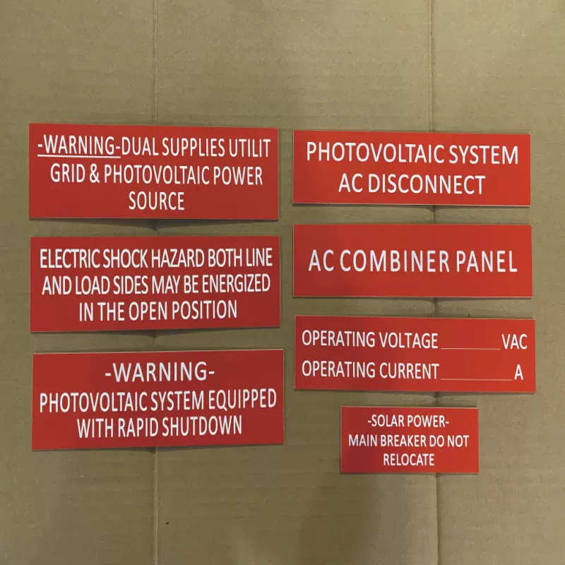 厂家定制标签铭牌广告材料ABS外贸太阳板激光双色板雕刻标识牌