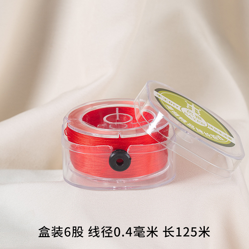 China nudo especial de cuerda roja hecha a mano DIY cuerda roja cadena cuerda trenzada anillo pulsera collar cuerda roja línea 5