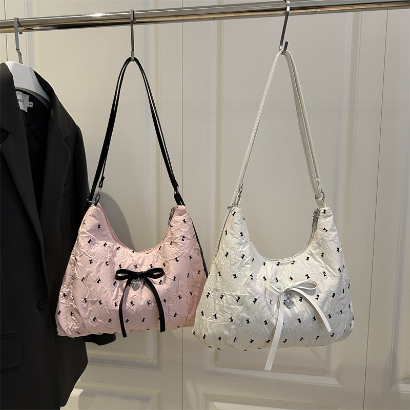 Boom lazo sensación de gran capacidad bolso de hombro para mujeres 2025 nuevo estilo mochila de estilo de viaje al campus mochila