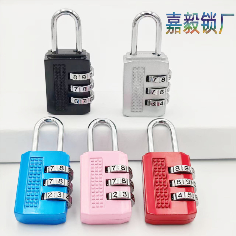 Small password lock zinc alloy password padlock dormitory cabinet luggage password lock head bag backpack password lock factory