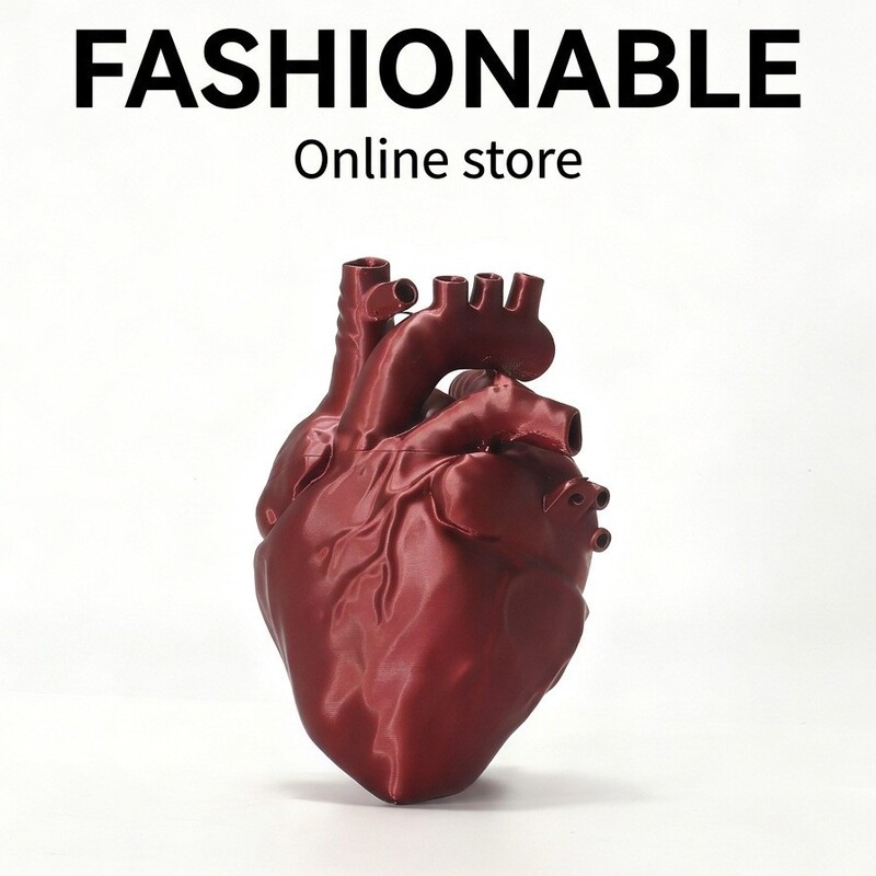 Niche Design Heart-Shaped Chain Bag, Dark Style Personalized Three-Dimensional Anatomical Heart Crossbody Bag, Trendy and Cool