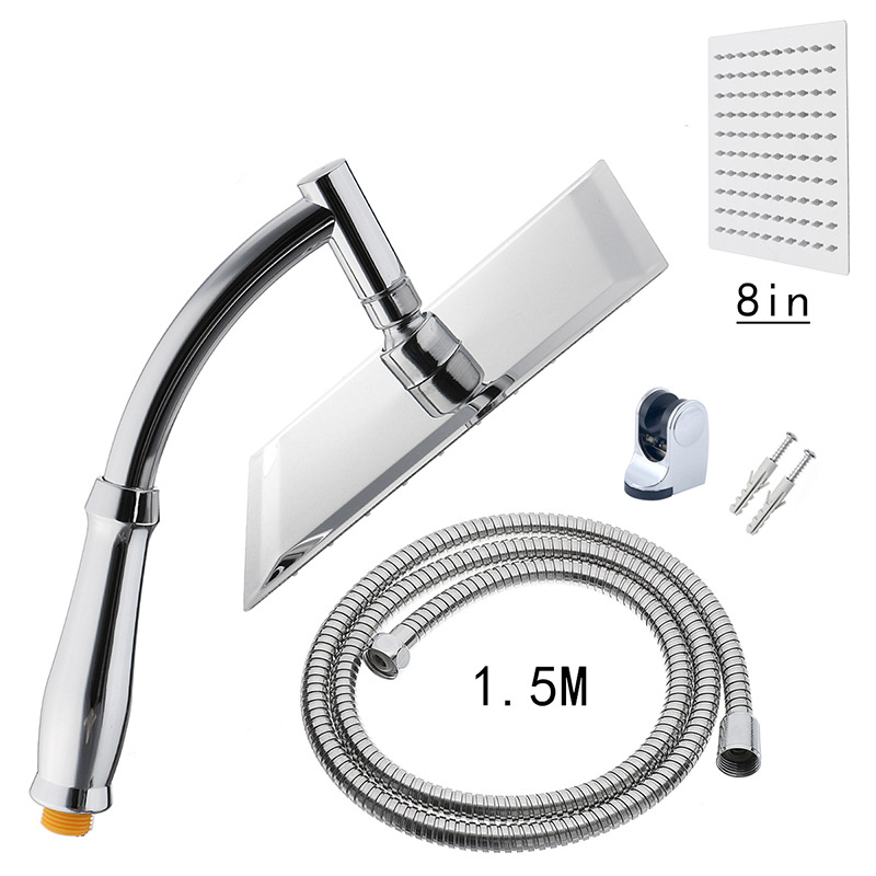 201 stainless steel shower head, overhead spray, pressurized bathroom shower head, shower set, household shower head Item Picture