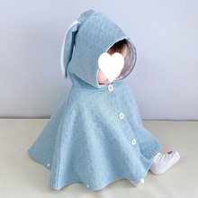 披风婴儿外出披肩儿童男女宝宝连帽儿斗篷新款春秋季衣服外搭薄款