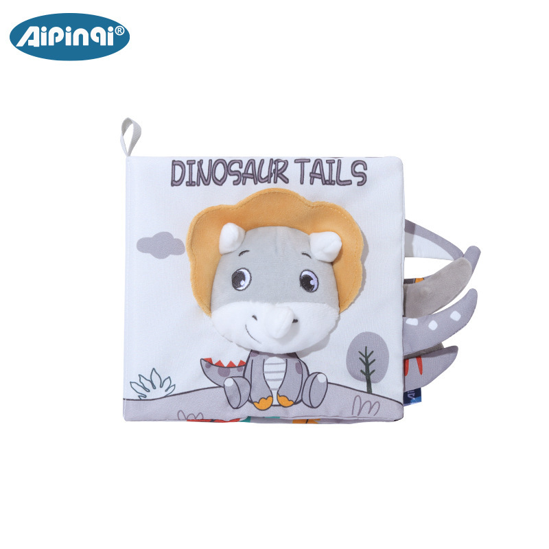 Aipinqi nuevo bebé visual cola blanco y negro libro de tela Bebé a prueba de lágrimas de educación temprana estereoscópica libro cognitivo Juguetes