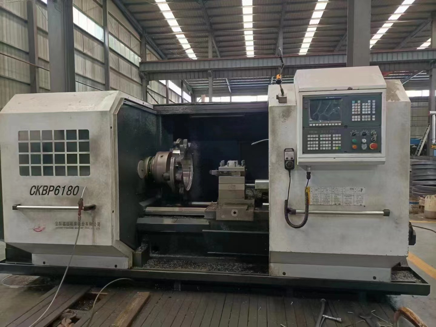 转让二手鑫盛CKBP6180x1.5米数控卧式车床二手数控车床