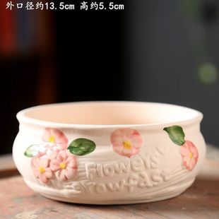 Large Succulent Flower Pot Ceramic Large Flower Pot Simple Large Diameter Stoneware Succulent Plant Platter Combination Flower Pot