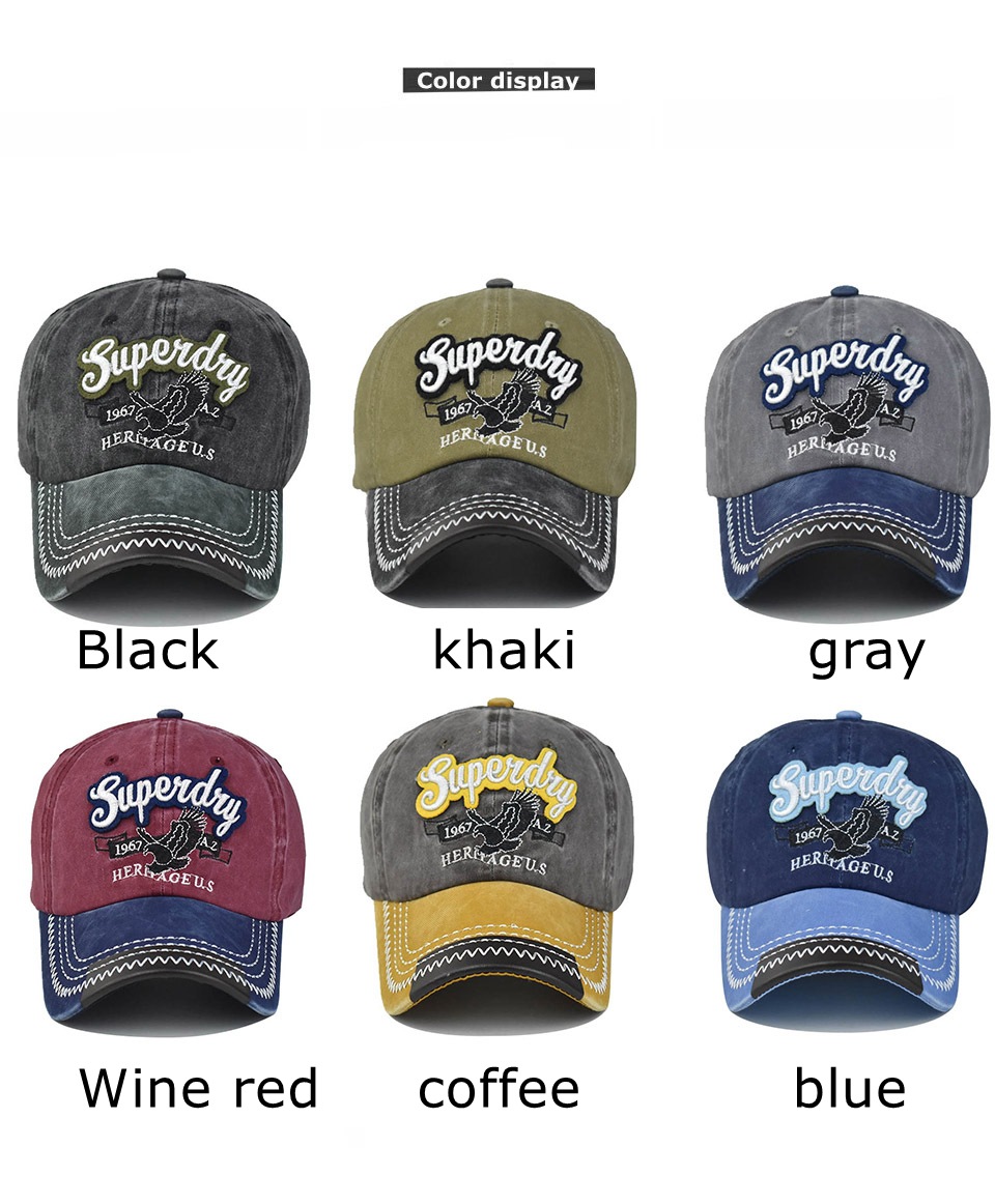 Men's Basic Eagle Embroidery Curved Eaves Baseball Cap display picture 2