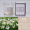 Scandinavian aromatherapy, glossy perfumed candle indoor, Nordic style