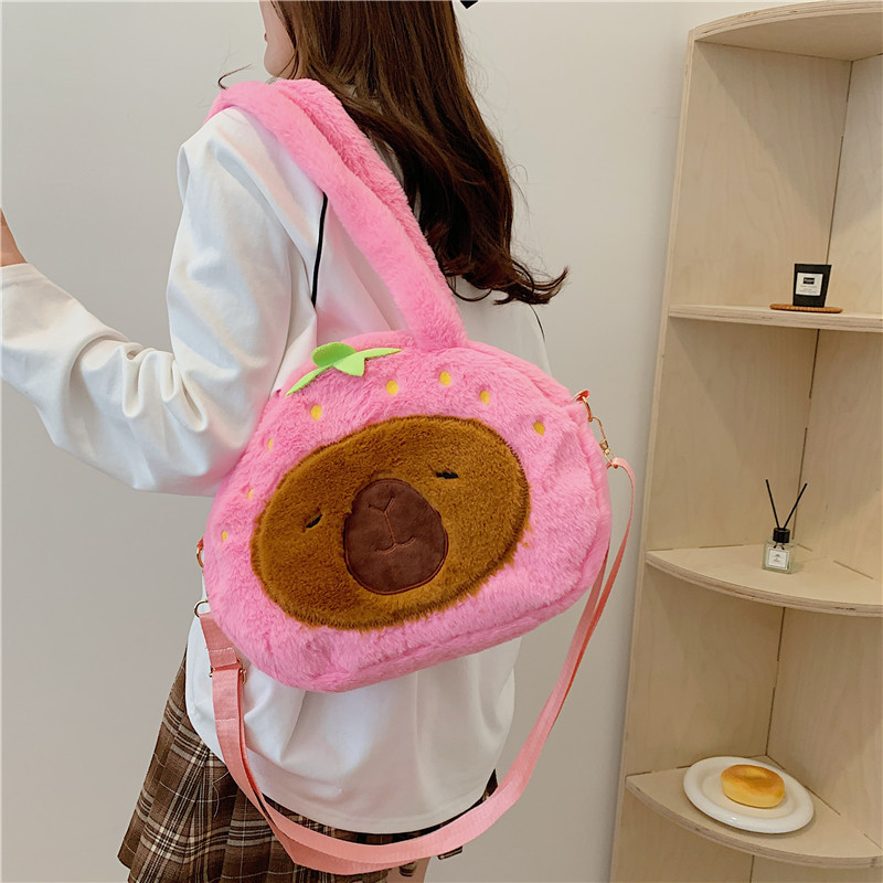 カピバラハロウィン悪魔カピバラ人形ぬいぐるみ漫画バックパック女の子オレンジクロスボーダーメッセンジャー|undefined