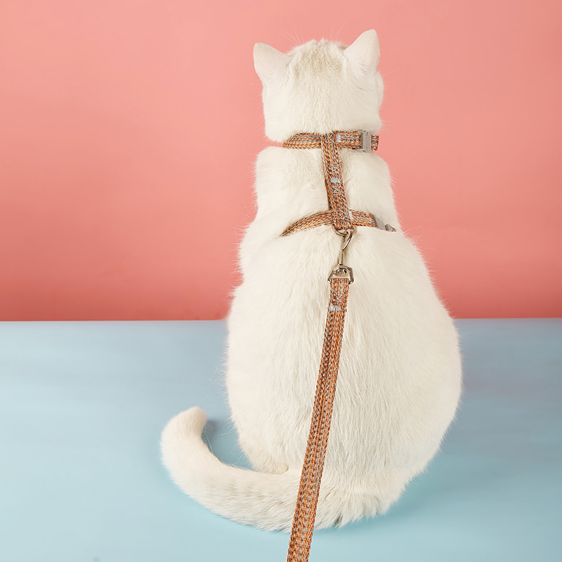 Cross-border ajustable mascota gato traje de correa de perro pequeño perro correa de pecho en forma de I suministros para mascotas