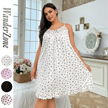 K 10535 Floral Print Slip Dress �黨����˯ȹ �羳ŷ��