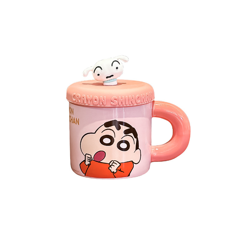 Lápiz pequeño nuevo gran mano marca taza caja de color cubierta de silicona taza de cerámica taza de dibujos animados nuevos productos