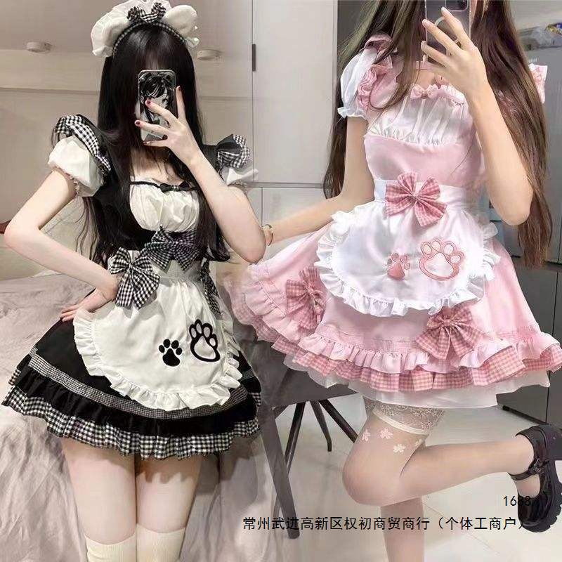 可爱女仆装软妹cos猫咪服lolita连衣裙洛丽塔女佣套装日系二次元