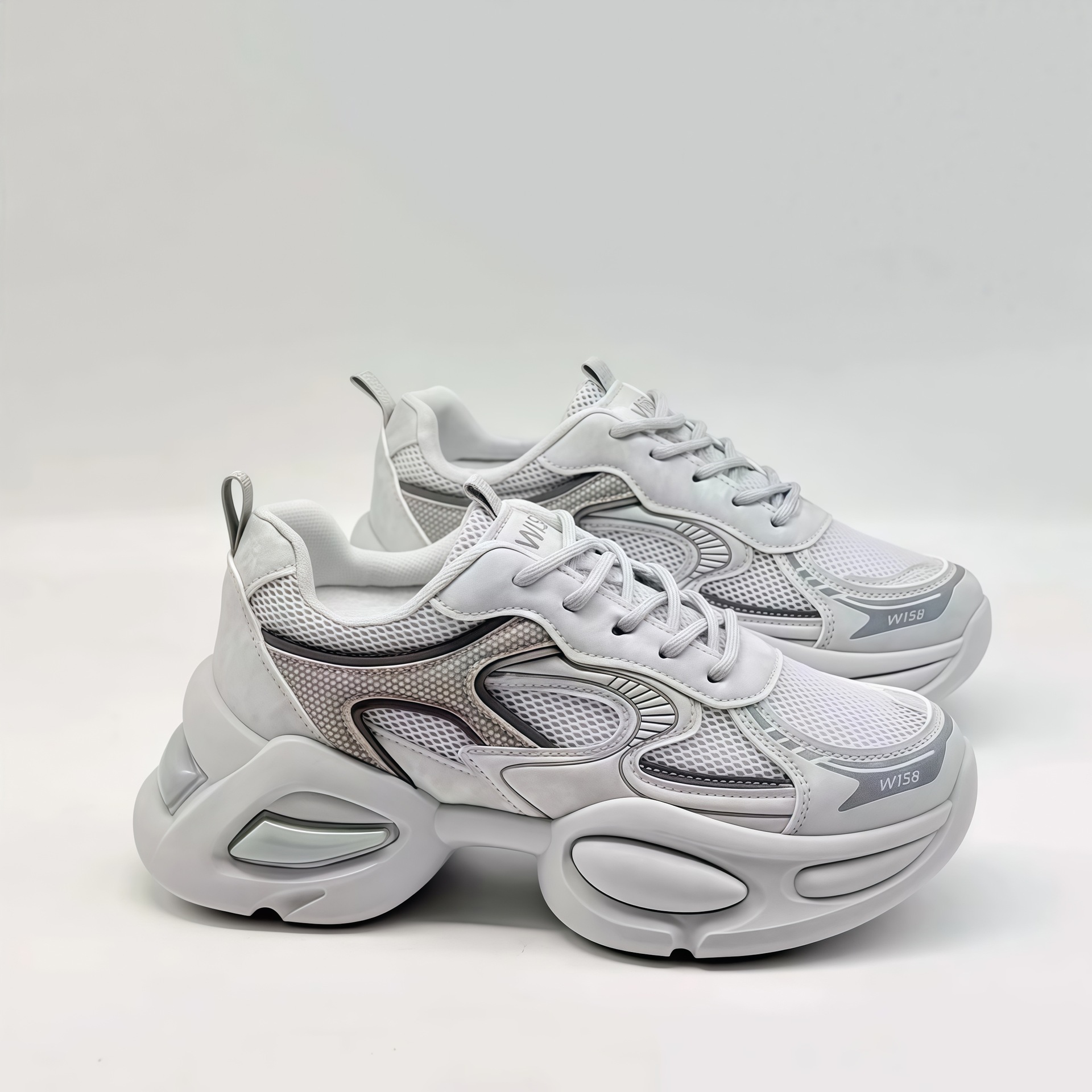 Zapatos de papá zapatos de mujer 2026 verano nuevo aumento de suela gruesa mesh transpirable zapatos deportivos casuales zapatos de mujer moda versátil