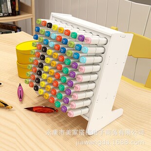 Oblique insert pen holder storage rack multi-functional pen holder storage rack kindergarten desktop children marker storage box
