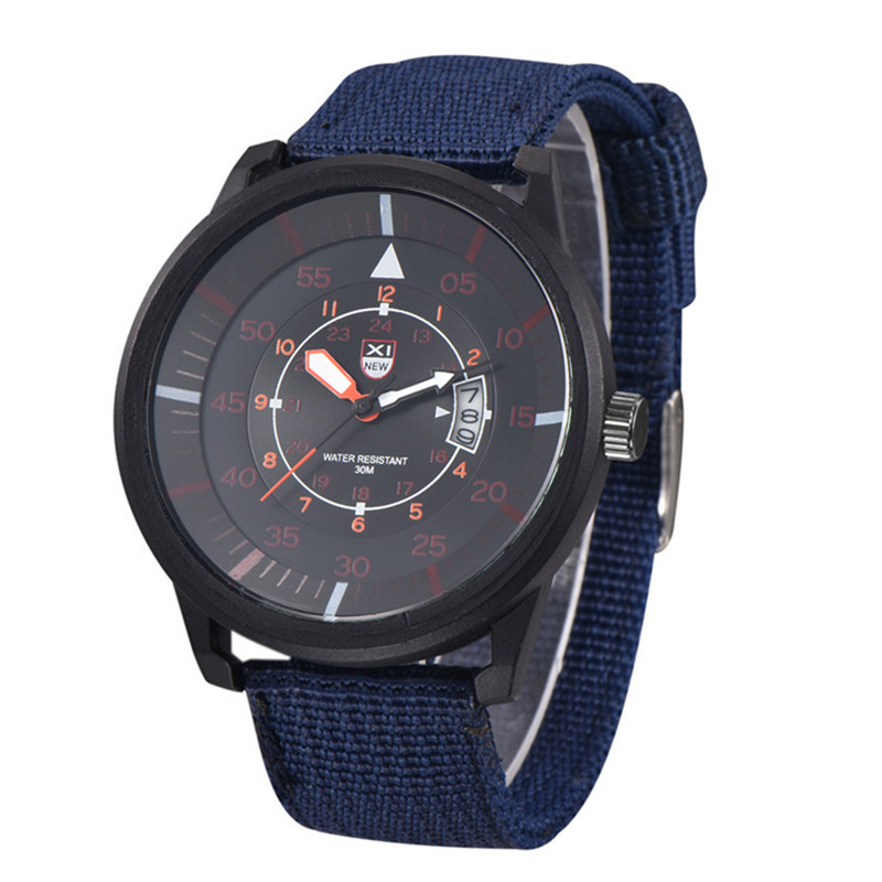 AliExpress reloj para hombre nueva moda cinturón de nylon regalo reloj militar calendario luminoso reloj de cuarzo para hombre entrega de una sola pieza
