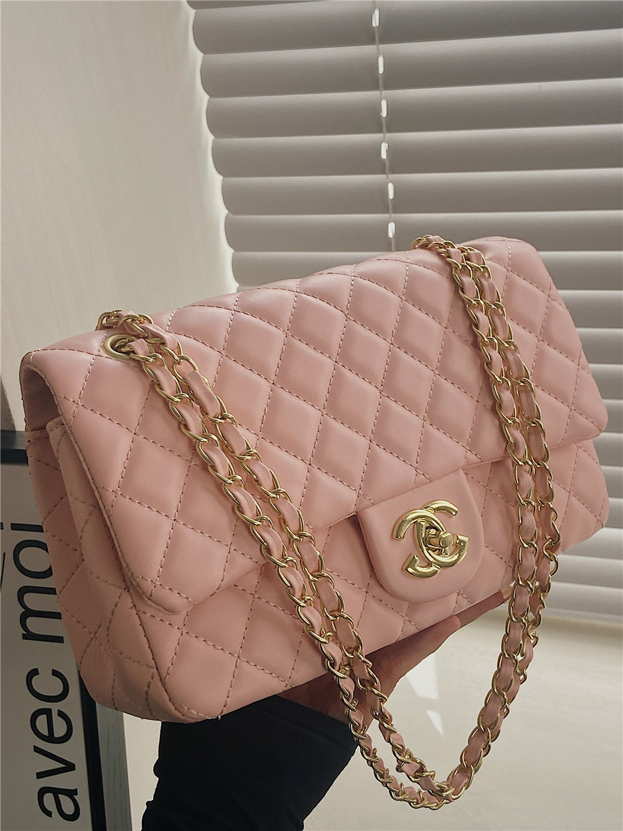 Naxışlı zəncirli çiyin çantası - qadın crossbody modeli