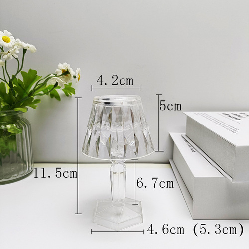 Simple and stylish rhombus mushroom small table lamp children's handmade DIY main body led atmosphere desktop night light