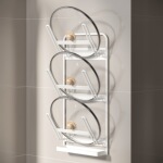 厨房免打孔壁挂式锅盖架家用放菜板锅盖架子神器多层锅盖置物架