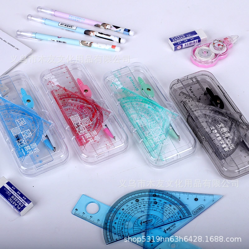 Stationery for students, set, high quality geometric ruler