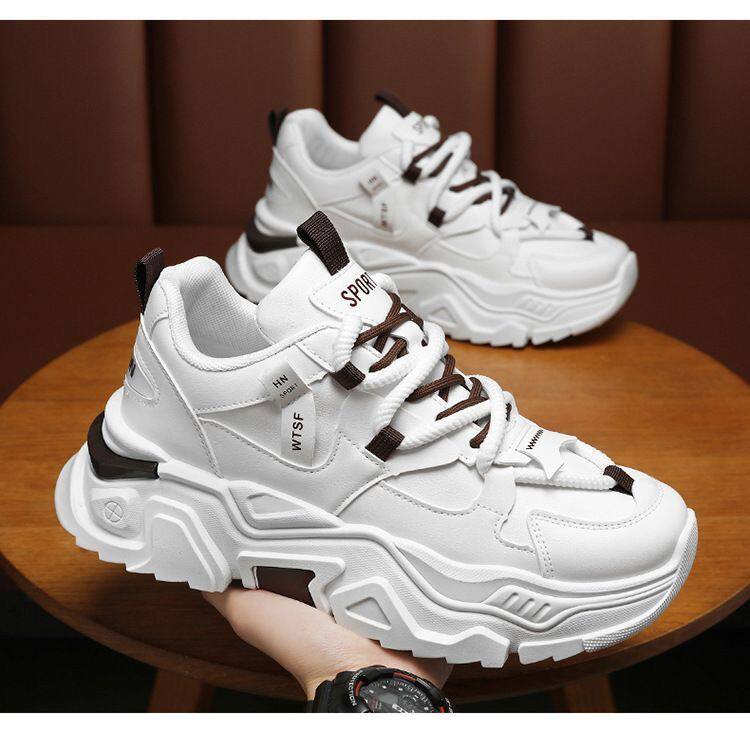 Giày thể thao nam sneaker thoáng khí tăng chiều cao, đế cao su gót thấp 1-3 cm — C118 màu trắng, C118 màu xám chi tiết 14