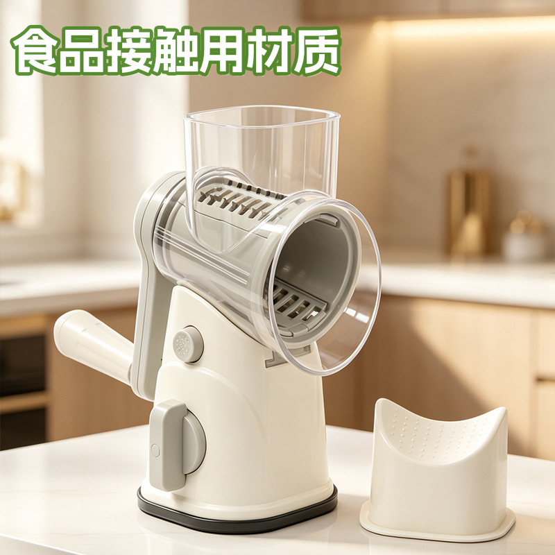Cross-border multifunctional vegetable cutter drum slicer hand-crank vegetable cutter potato shredder grater julienne cutter wholesale