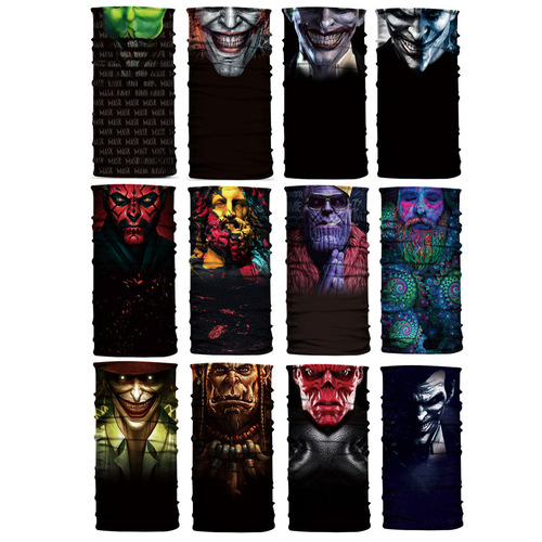 Outdoor Sports Cycling Unisex Headscarf Face Mask Sun Protection Breathable Magic Scarf 3D Digital Printing Giant Neck Gaiter