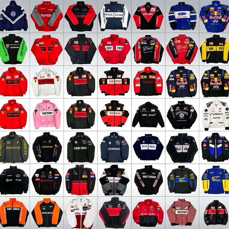 F1 embroidered racing jacket, 2026 cross-border bestseller, lightweight casual jacket for spring and autumn, retro American hip-hop style, bomber jacket F1 embroidered racing jacket, 2026 cross-border bestseller, lightweight casual jacket for spring and autumn, retro American hip-hop style, bomber jacket