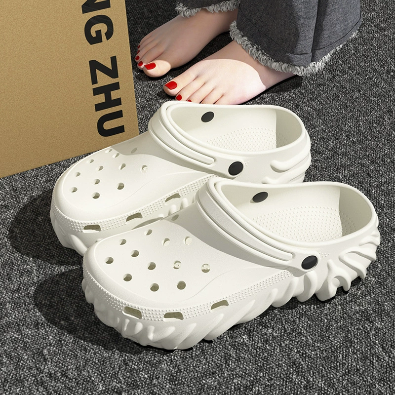 Обувь для пар в стиле крокодила для мужчин и женщин, летняя уличная пляжная обувь Baotou, дышащие сандалии и тапочки в корейском стиле