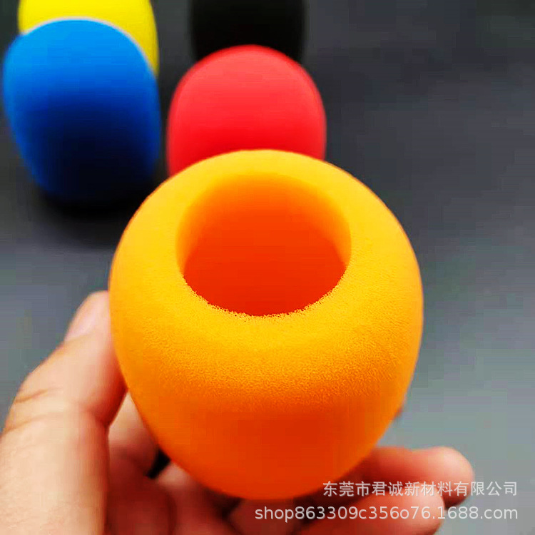 加厚型O型话筒海绵套 60mm麦克风扩音器领夹小蜜蜂咪棉