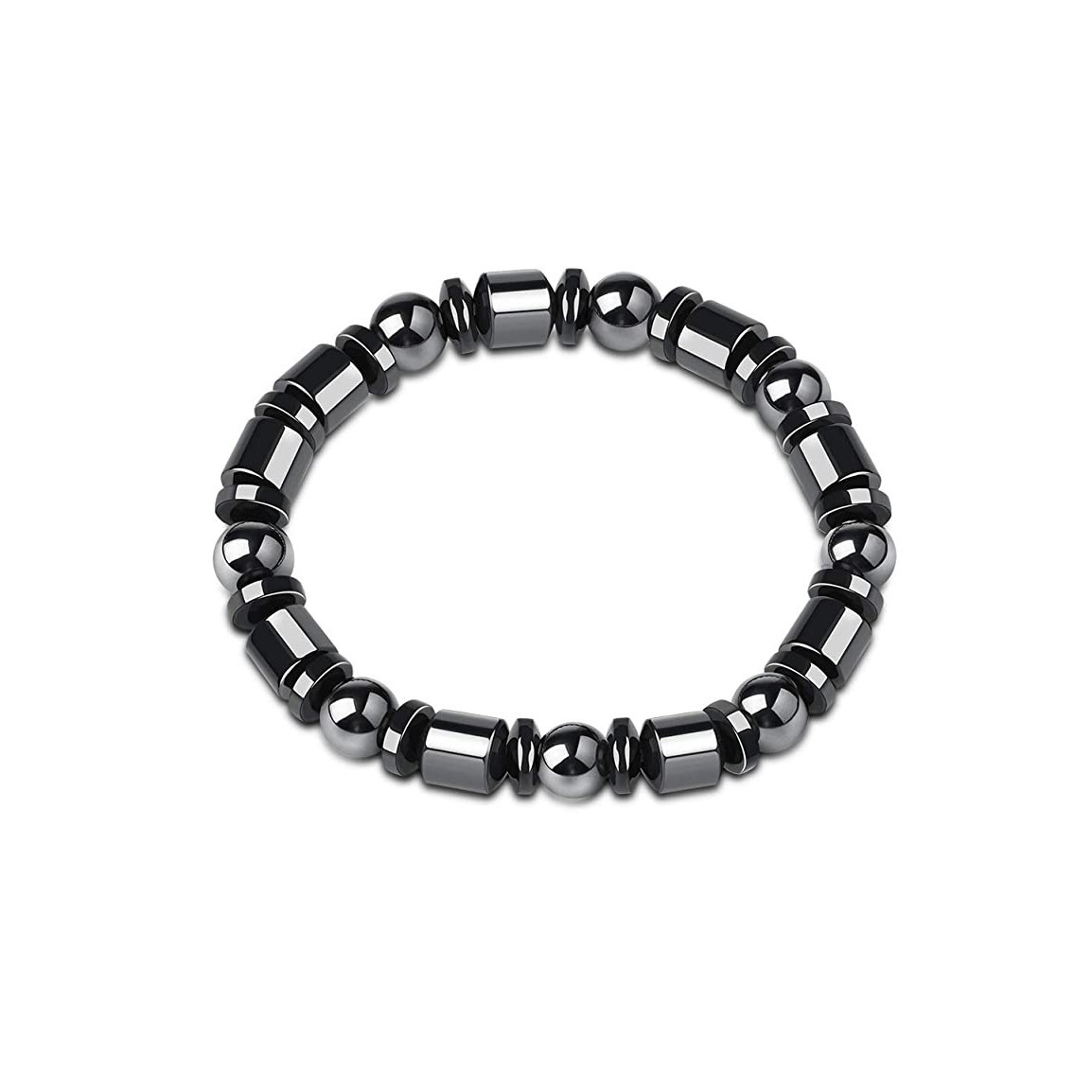 Hematite Material Hip-Hop Geometric Color Block Hematite Wholesale Bracelets