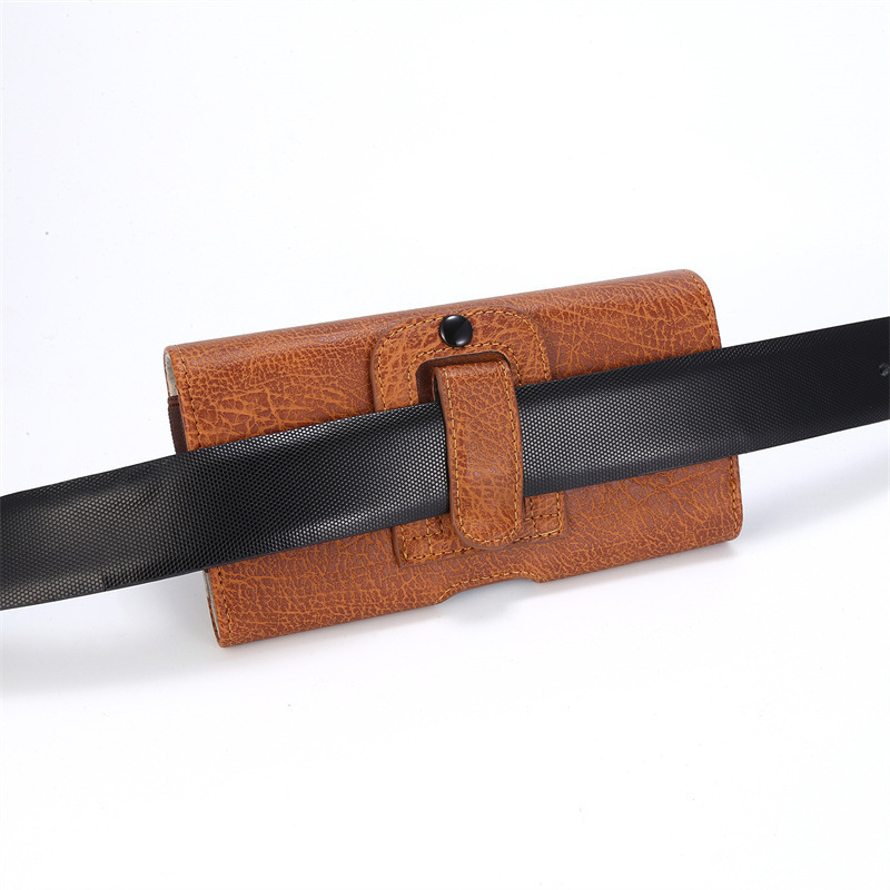 Foreign trade waist bag protective case for Samsung S8 hanging bag leather case iphone7 retro mobile phone leather case flip bag