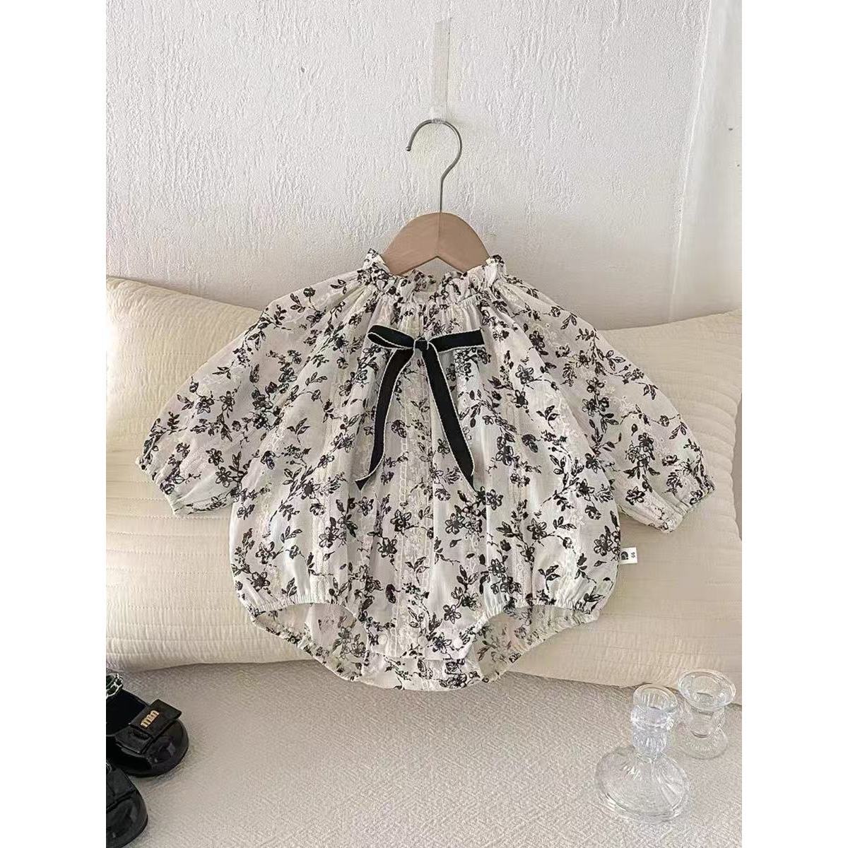 Ropa de bebé primavera y otoño nuevo estilo mono recién nacido ropa de pedo de manga larga bebé saliendo gatear primavera