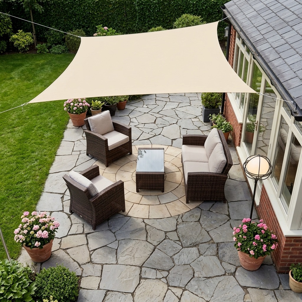 420D Oxford cloth sunshade canopy for outdoor courtyard, sun and rain protection, camping sunshade canvas, balcony sunshade