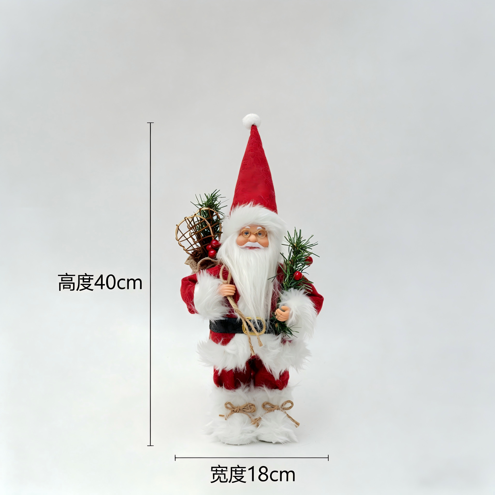 Navidad transfronteriza Muñeca de Papá Noel de 12 pulgadas Postura de pie Muñeca de Papá Noel Decoración de la ventana Regalos image 32
