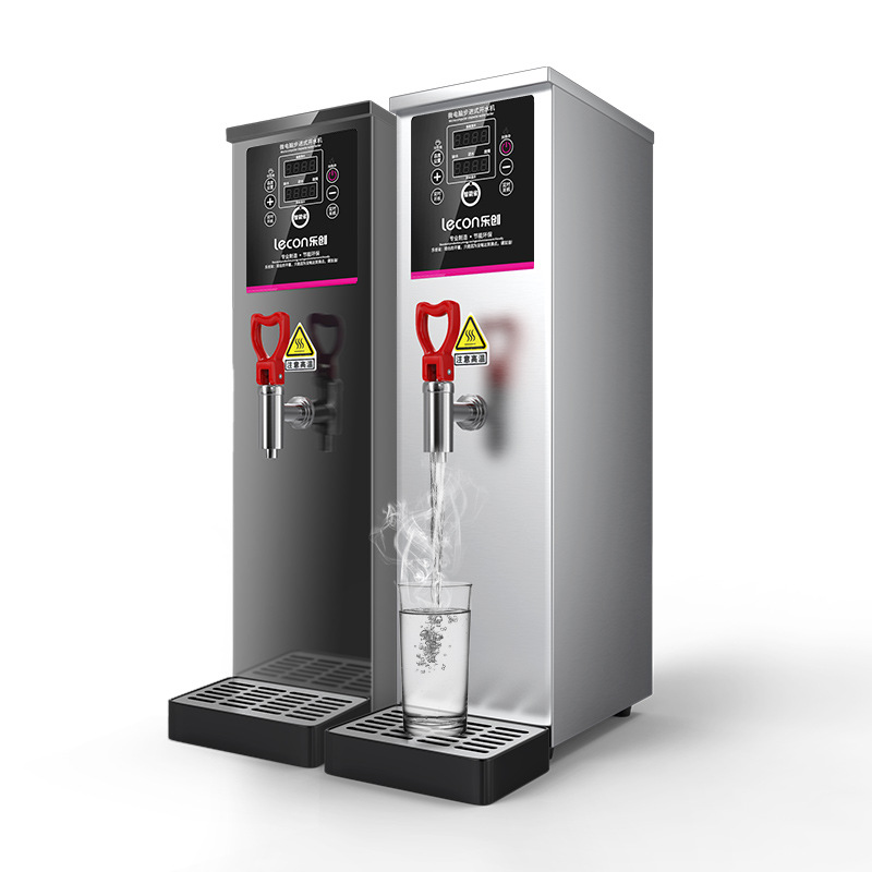 Caldera de agua eléctrica paso a paso Lechuang caldera de agua comercial automática tienda de té de leche caliente instantánea aislamiento de agua hirviendo cubo de agua hirviendo