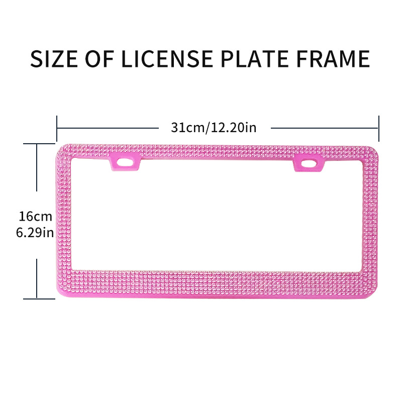 US Canada Mexico Universal Rhinestone License Plate Frame