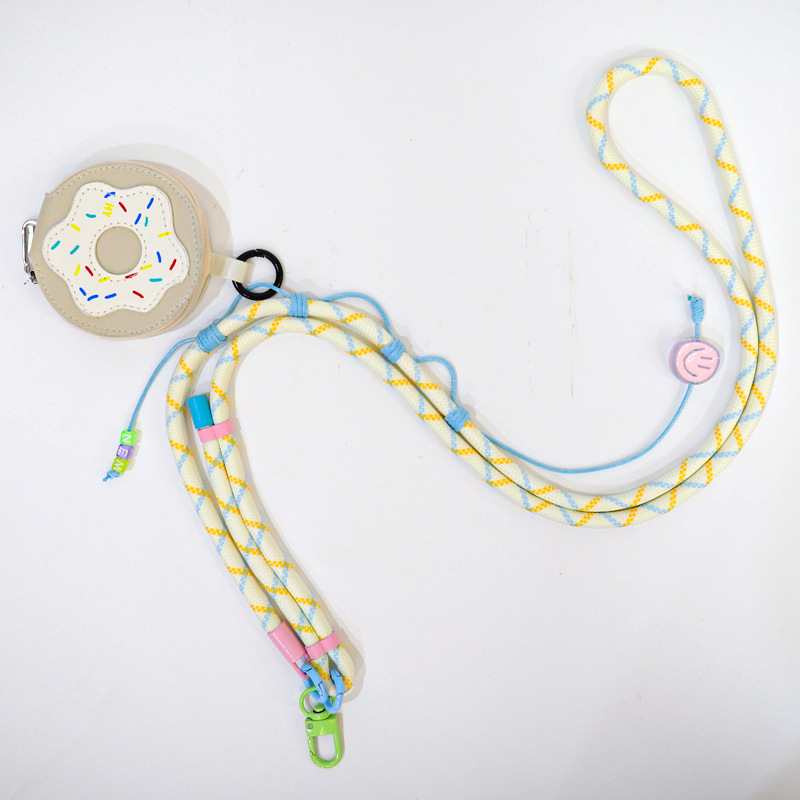 8MM botón de puerta de color ajustable de teléfono móvil cuerdas trenzadas de nylon robusto y duradero accesorios de bolsas de flores sensación de alto nivel