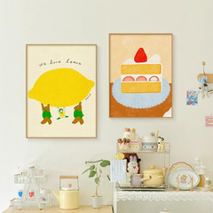 ドーパミンインレストラン装飾絵画かわいいイラスト子供部屋暖かい吊り絵画リビングルームソファ背景壁画