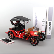 美式复古铁艺酒吧展示老爷车模型铁皮手工艺品怀旧家居装饰摆件