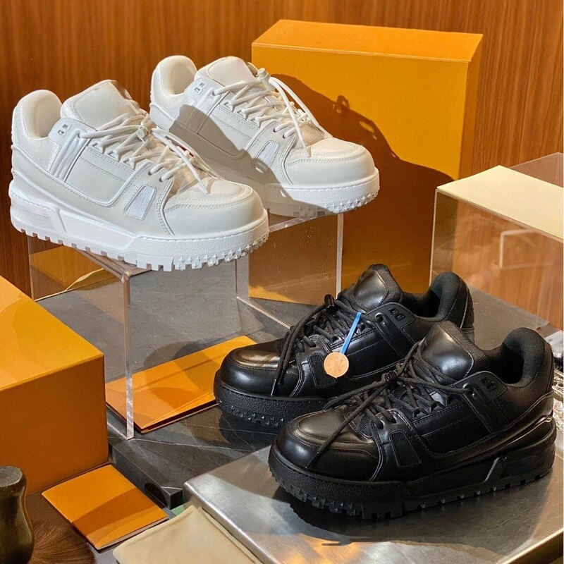 Lv Trainer Max Chunky Sneakers for Men and Women, Couple's Thick-Soled Height-Increasing Versatile Sports Shoes, Bread Shoes Lv Trainer Max Chunky Sneakers for Men and Women, Couple's Thick-Soled Height-Increasing Versatile Sports Shoes, Bread Shoes