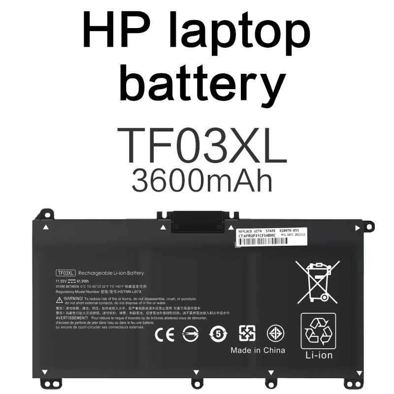 Tf03Xl Is Suitable for Hp Notebook Pavilion 14-Bf/15-Cc/15-Cd/17-Ar Series Batteries Tf03Xl Is Suitable for Hp Notebook Pavilion 14-Bf/15-Cc/15-Cd/17-Ar Series Batteries