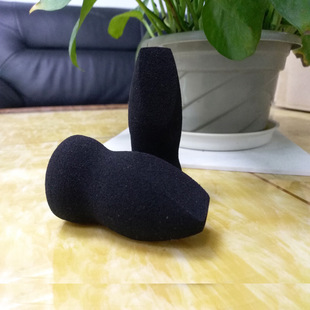 Factory direct black beauty chess word spot soft non-latex water big puff black three-cut beauty eggs
