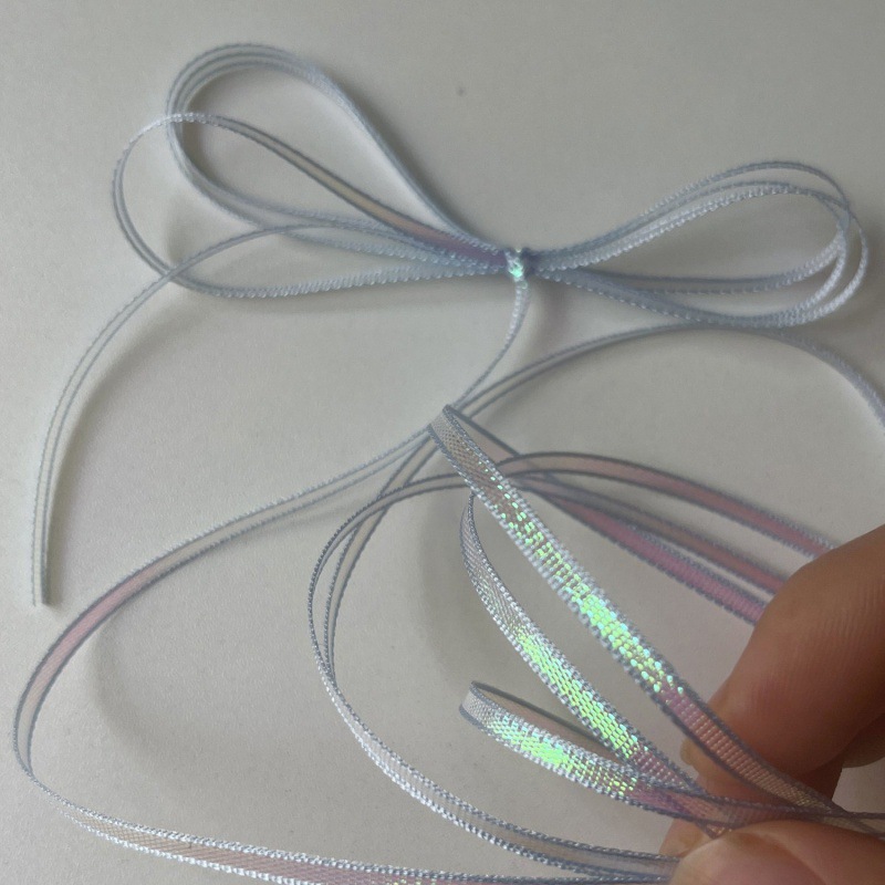 눈 원사 벨트 3MM3MM 넓은 다채로운 판타지 원사 얇은 리본 머리 장식 활 DIY 인형 장식 포장