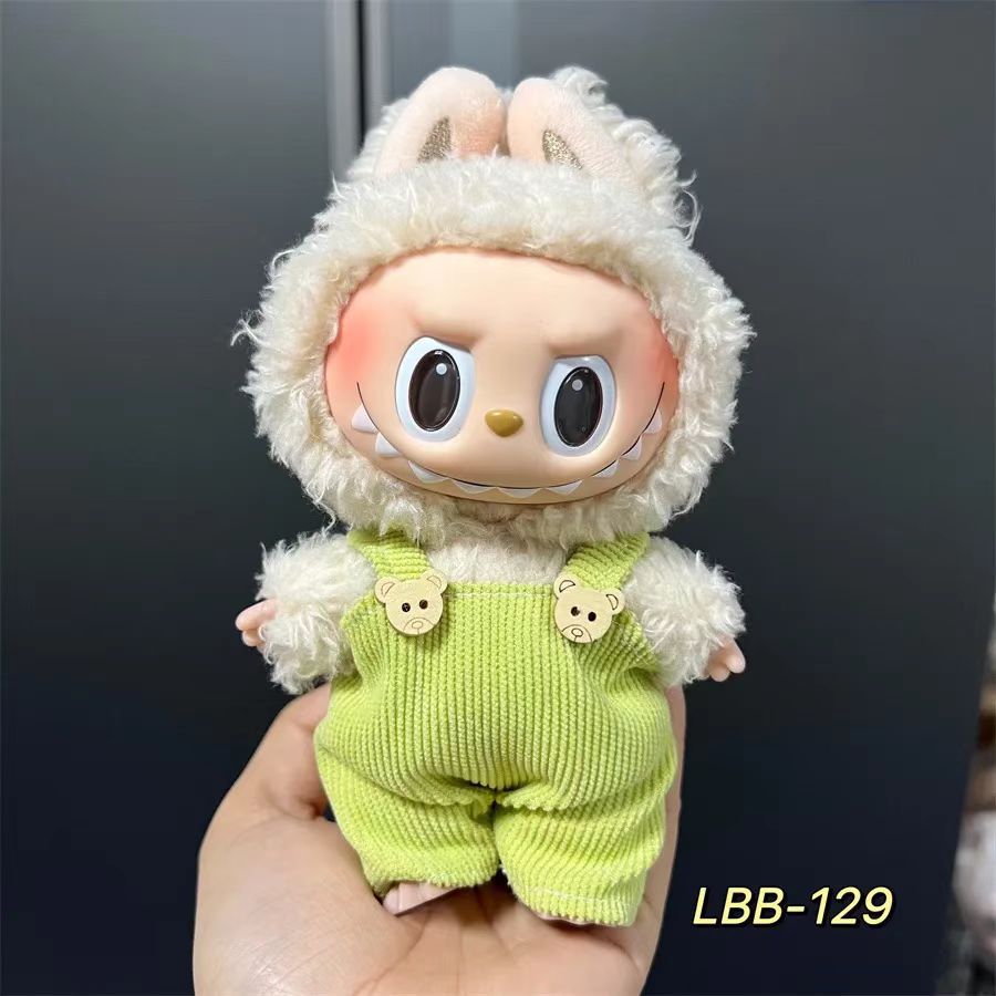 17 cm LABUBU una y dos generaciones de muñecas de polilla universal caja ciega fiesta pequeña falda de viento serie de accesorios de ropa de bebé