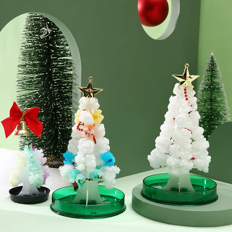 Magic crystallizing Christmas tree, colorful tabletop decor, water‑activated bloom, large size